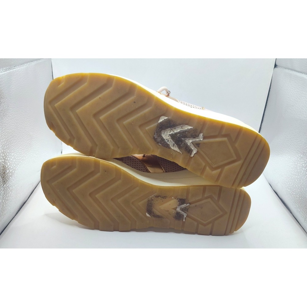 Michael Kors Markie Bootie Pink Sneakers Rose Gold Shoes Size 9.5 Stretch Knit - Picture 12 of 16